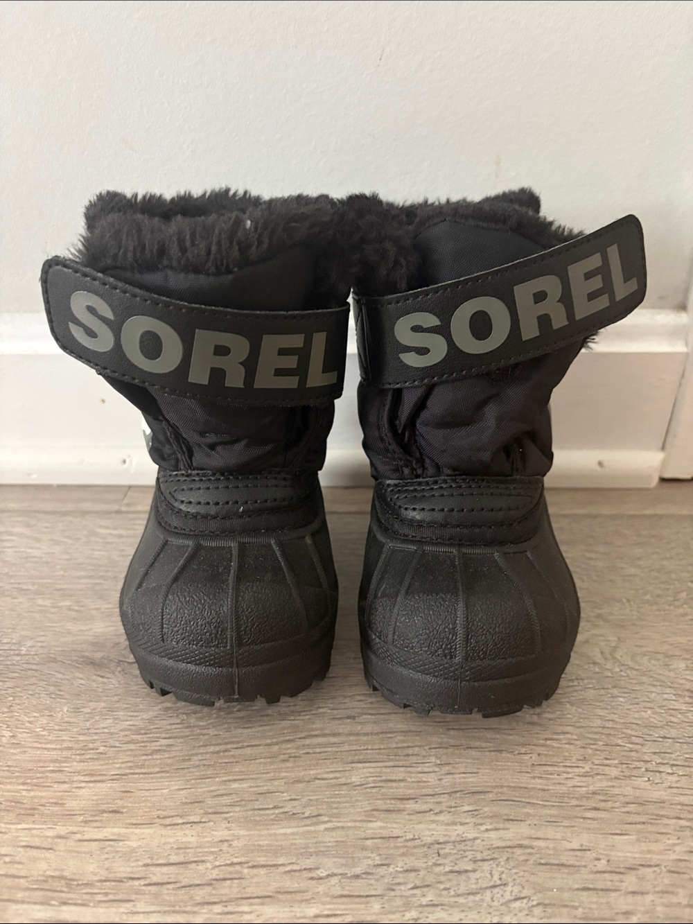 Kids black Sorel boots